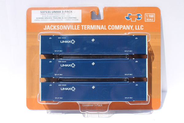 UMAX UP/CSX domestic program - 53' HIGH CUBE 8-55-8 (3-pack) corrugated containers with Magnetic system. JTC # 537131