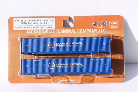 Double Stack Logistics 53' HIGH CUBE 8-55-8 corrugated containers with Magnetic system. JTC # 537136
