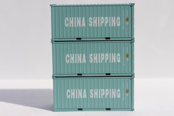 China Shipping 20' Std. height containers with Magnetic system (3-pack), Corrugated-side. JTC-205476