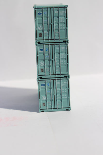 China Shipping 20' Std. height containers with Magnetic system (3-pack), Corrugated-side. JTC-205476