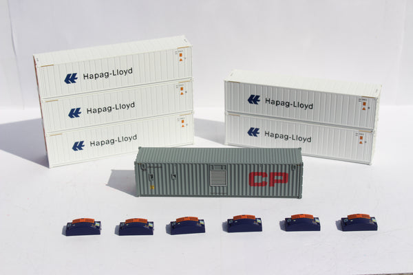 Hapag Lloyd Scheme 40' HC Reefer Set (5 reefers, 1 power unit, and 6 gensets) JTC# 406503