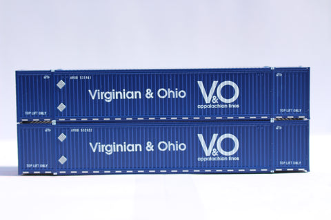 "VS" Virginian & Ohio 53' HIGH CUBE 8-55-8 corrugated containers. JTC 537133