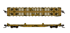 Pullman Standard TrailerTrain 60' Flatcar, 3-5 year weathered