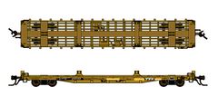 Pullman Standard TTX patch over TrailerTrain 60' Flatcar, 5-8 years weathered