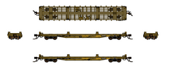 Pullman Standard weathered TTX patch over TrailerTrain 60' Flatcar, 12 plus years weathered car