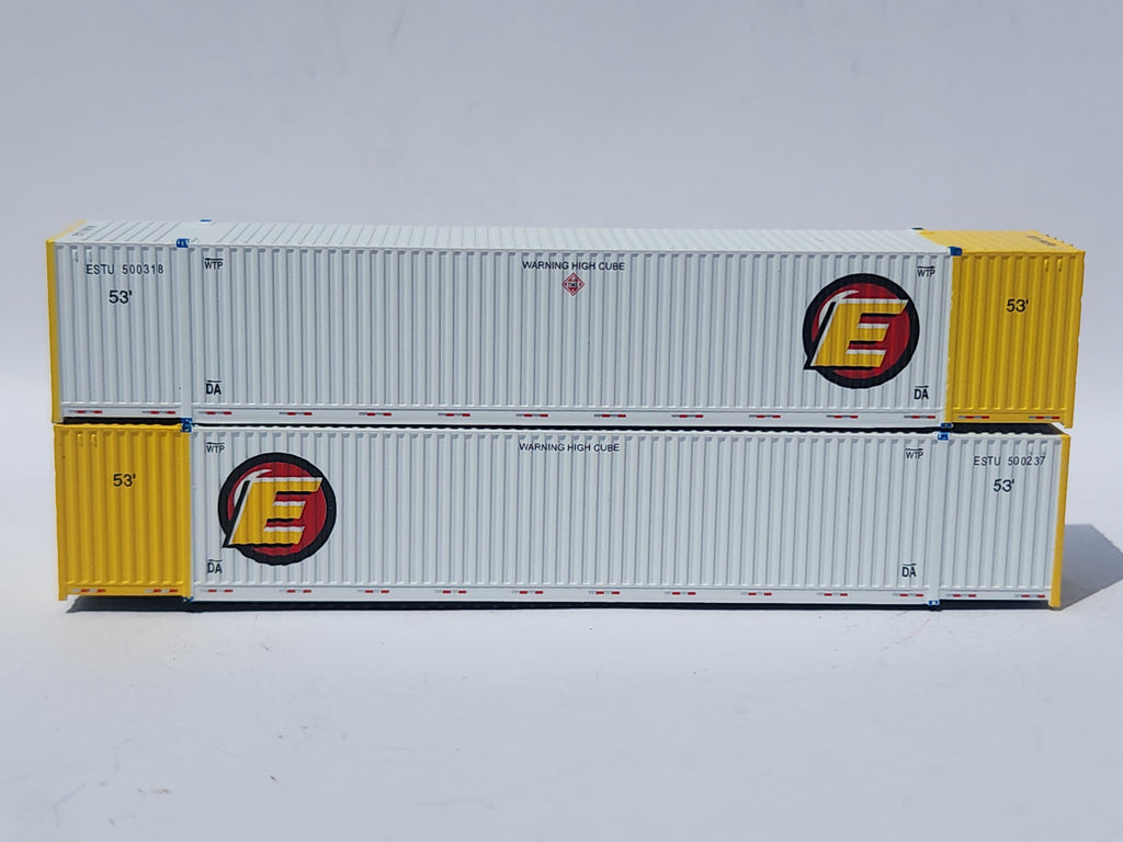 ESTES 53' HIGH CUBE 8-55-8, Set #2, corrugated containers. JTC # 537074