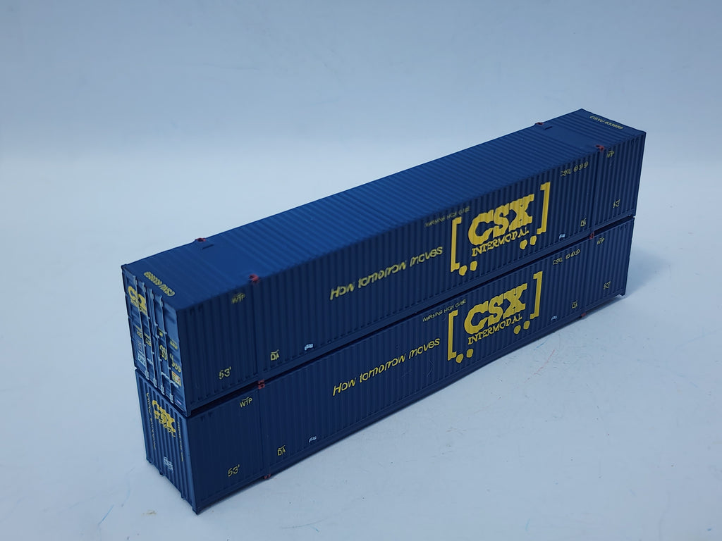 Csx Container Train CSX Intermodal (boxcar logo) 53' HIGH CUBE 8-55-8, Set #2 corrugated c ...