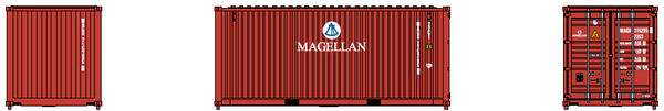 MAGELLAN 20' Std. height containers with Magnetic system, Corrugated-side. JTC-205383