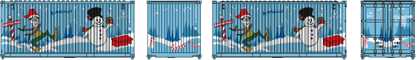 "VS" 2018 JTCU Holiday 20' Std. height container with Magnetic system, Corrugated-side. JTC-205391