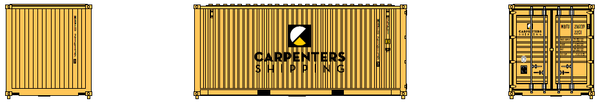 CARPENTERS SHIPPING 20' Std. height containers with Magnetic system, Corrugated-side. JTC-205429