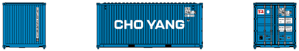 CHO YANG 20' Std. height containers with Magnetic system, Corrugated-side. JTC-205430