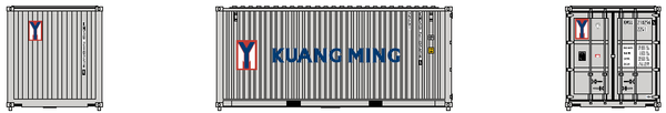 KUANG MING 20' Std. height containers with Magnetic system, Corrugated-side. JTC-205436