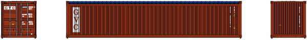 GVC (brown) 40' Canvas/Open top container N scale - corrugated sides - JTC# 402002 SOLD OUT