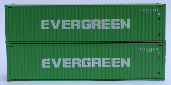 EVERGREEN (EGHU scheme) – 40' HIGH CUBE containers with Magnetic system, Corrugated-side. JTC # 405134