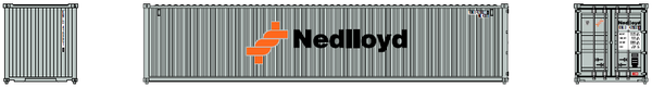 NEDLlOYD (gray)- JTC # 405315 40' Standard height (8'6") corrugated side steel containers