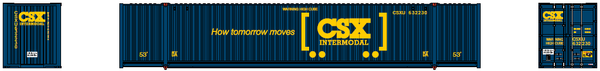 CSX Intermodal (boxcar logo) 53' HIGH CUBE 6-42-6 corrugated containers with Magnetic system. JTC # 535007