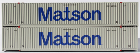 Matson 53' HIGH CUBE 8-55-8 corrugated containers. JTC # 537011