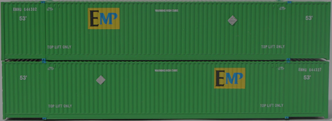 EMP - (6443xx series) green 53' HIGH CUBE 8-55-8 corrugated containers, Set # 3. JTC # 537049