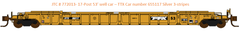 772013- DTTX NSC 53' well car. Class NWF13 - 17 Post version 3 Silver conspicuity stripes. SOLD OUT