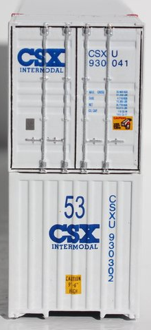 CSX INTERMODAL 53' HIGH CUBE 6-42-6 corrugated containers with Magnetic system, Corrugated-side. JTC # 535012