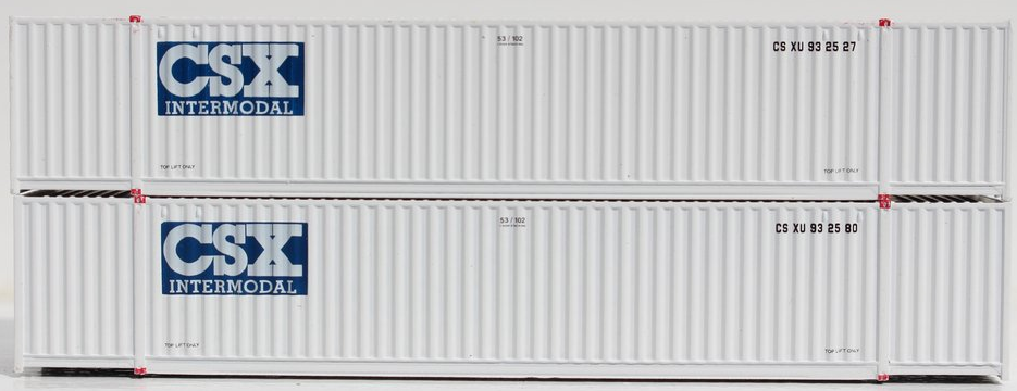 CSX Intermodal 53' HIGH CUBE 6-42-6 corrugated containers with Magneti ...