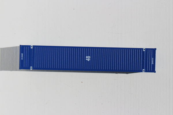 APL 48' HC (vertical logo) 3-42-3 corrugated containers with Magnetic system, FIRST TIME IN N SCALE. JTC # 485008