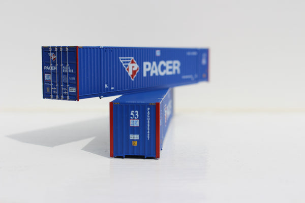 PACER (New Image) 53' HIGH CUBE 6-42-6 corrugated containers with Magnetic system, Corrugated-side. JTC # 535020
