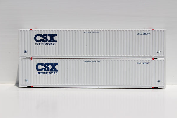 CSX INTERMODAL 48' HC (no logo on front) 3-42-3 corrugated containers with Magnetic system. JTC # 485010