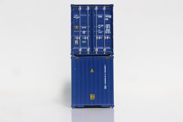 CMA CGM (2017 New Logo) 40' HIGH CUBE containers with Magnetic system, Corrugated-side. JTC# 405066