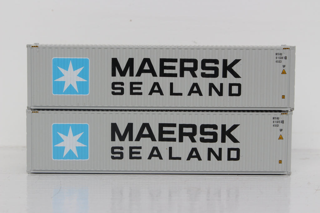 MAERSK SEALAND Set#1 40' HIGH CUBE containers with Magnetic system, Corrugated-side. JTC # 405034