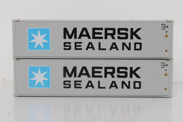 MAERSK SEALAND Set#2 40' HIGH CUBE containers with Magnetic system, Corrugated-side. JTC # 405116 SOLD OUT