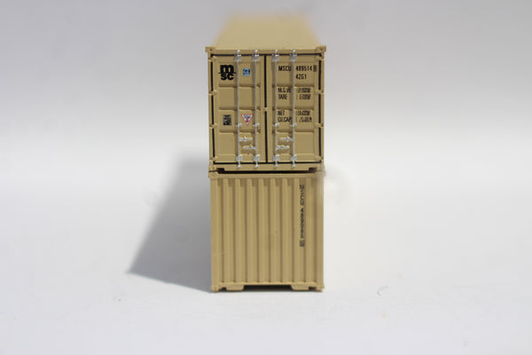 MSC MEDU Set #2 (beige)– 40' Std. height containers with Magnetic system, Corrugated-side. JTC # 405362