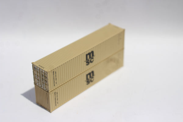 MSC MEDU Set #2 (beige)– 40' Std. height containers with Magnetic system, Corrugated-side. JTC # 405362