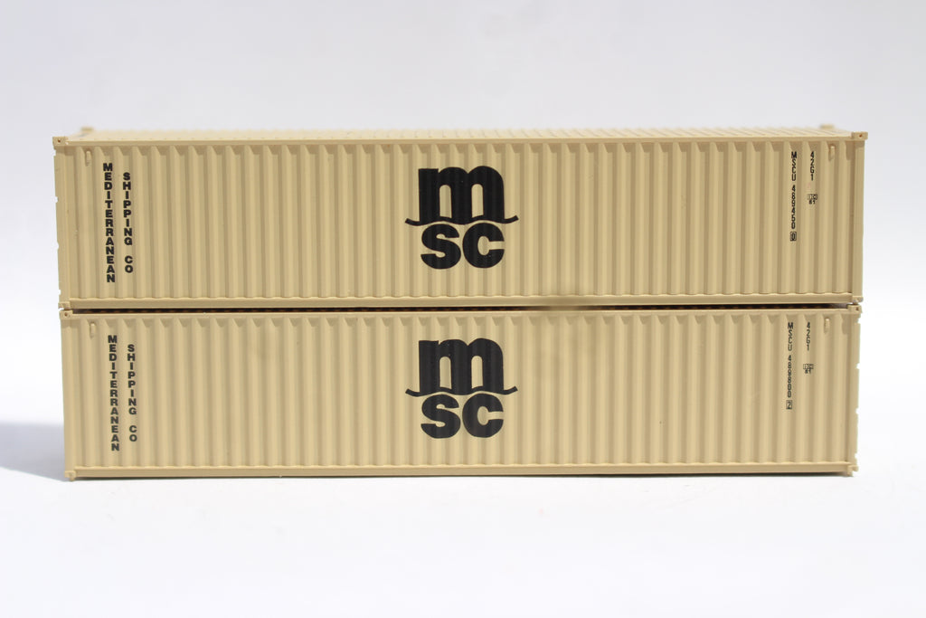 MSC MEDU Set #3 (beige)– 40' Std. height containers with Magnetic system, Corrugated-side. JTC # 405363
