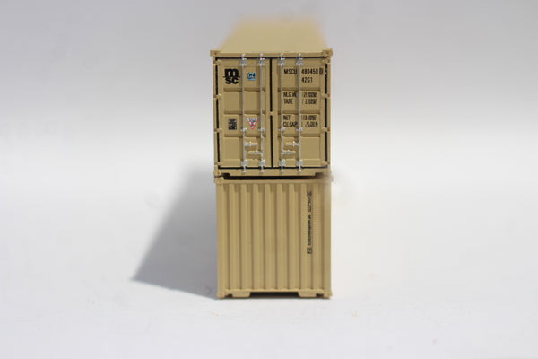MSC MEDU Set #3 (beige)– 40' Std. height containers with Magnetic system, Corrugated-side. JTC # 405363