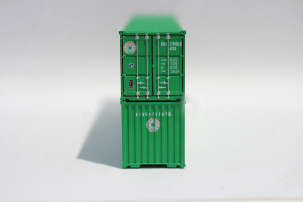 Evergreen Set #2, 40' Std. Height containers, Corrugated-side. JTC# 405364