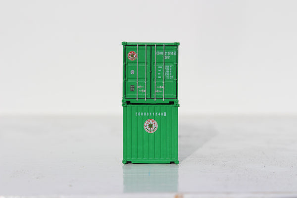 Evergreen 20' Std. height containers with Magnetic system, Corrugated-side. JTC-205346