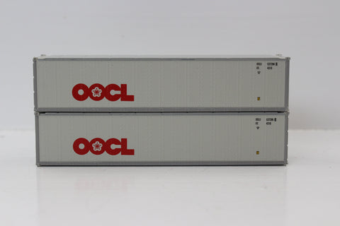 OOCL 40' Standard height (8'6") Smooth-side containers . JTC # 405653