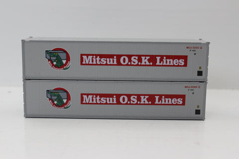 MITSUI OSK 40' Standard height (8'6") Smooth-side containers . JTC # 405657