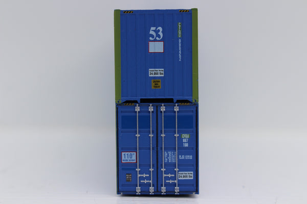 COFC (ex-Pacer, green corners) 53' HIGH CUBE 6-42-6 corrugated containers with Magnetic system. JTC # 535069
