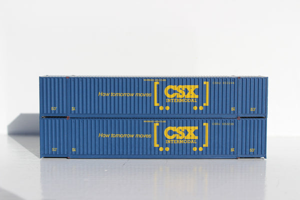 CSX Intermodal (boxcar logo) 53' HIGH CUBE 6-42-6 corrugated containers with Magnetic system. JTC # 535007