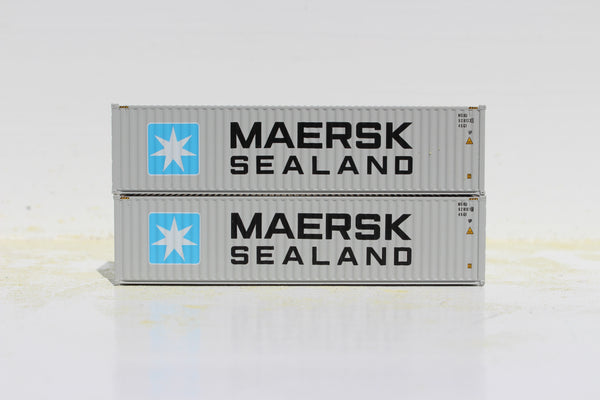 MAERSK SEALAND Set#3 40' HIGH CUBE containers with Magnetic system, Corrugated-side. JTC # 405117 SOLD OUT