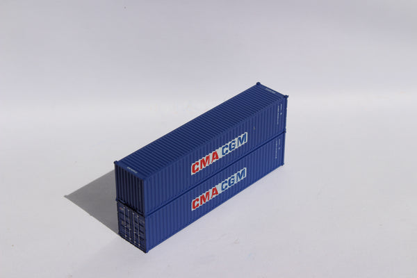 CMA CGM (rectangle logo) JTC # 405306 40' Standard height (8'6") corrugated side steel containers