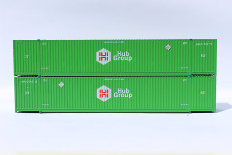 HUB GROUP 53' HIGH CUBE 8-55-8 corrugated containers with stackable Magnetic system. JTC # 537051