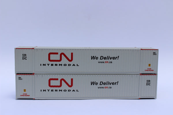 CN 'We Deliver' 53' HIGH CUBE 6-42-6 corrugated containers with Magnetic system, Corrugated-side. JTC #535001