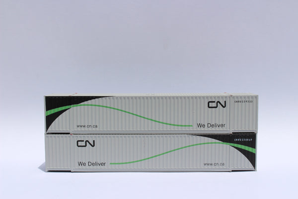 CN  'Green wave' scheme 53' HIGH CUBE, 6-42-6 corrugated containers with Magnetic system, Corrugated-side. JTC #535044