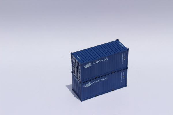 CRONOS (blue) 20' Std. height containers with Magnetic system, Corrugated-side. JTC-205316