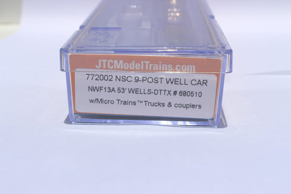 772002  - DTTX 680510 NSC 53' well car. Class NWF13A - 9 Post version SOLD OUT