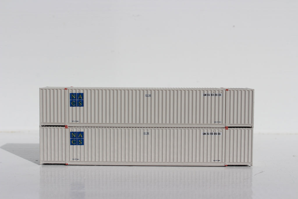 UMXU- UMAX PATCH of a faded ex-NACS 53' HIGH CUBE, 6-42-6 corrugated containers with Magnetic system, Corrugated-side. JTC #535039