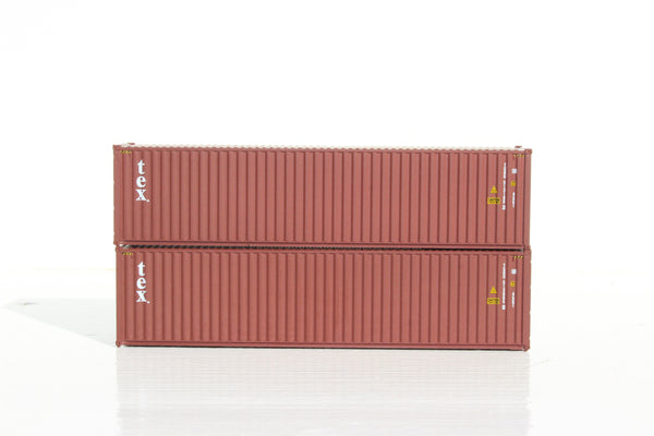 TEX; TGBU– 40' HIGH CUBE containers with Magnetic system, Corrugated-side. JTC # 405035